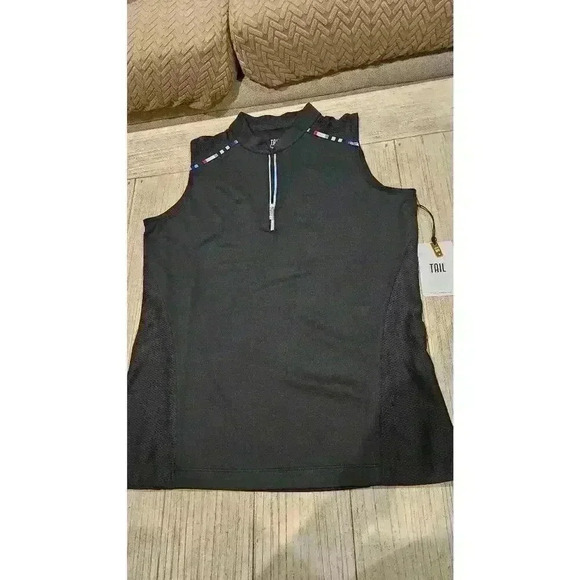 PGA Tour Women's Heathered Blue Tank Top Size M Keyhole Back NWT - Picture 1 of 11